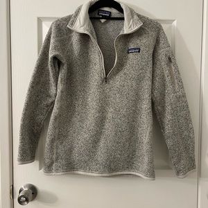 Patogonia 1/4 zip birch white better sweater